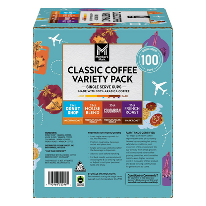 Member's Mark 멤버스 마크 클래식 버라이어티 팩 팟 (K-컵) - 100개입