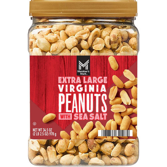 Member's Mark Extra Large Virginia Peanuts - 34.5 oz (978g)