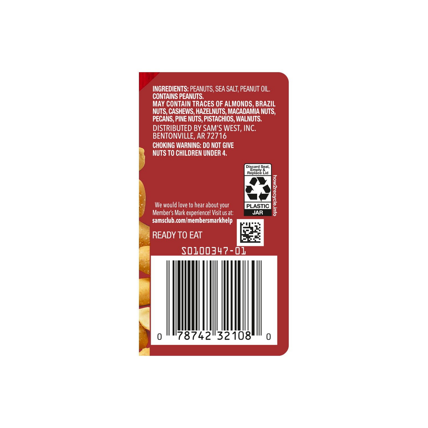 Member's Mark 멤버스 마크 엑스트라 라지 버지니아 땅콩 - 34.5 oz (978g)