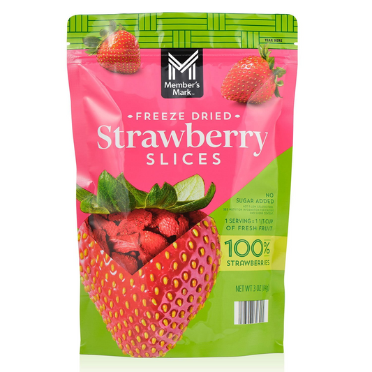 Member's Mark Freeze Dried Strawberry Slices - 3 oz (85g)