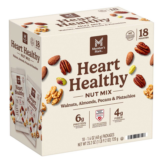 Member's Mark Heart Healthy Nut Mix Multipack - 1.4 oz (40g) x 18 Bags