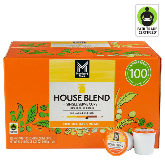 Member's Mark House Blend Medium-Dark Roast Pods (K-Cup) - 100 ct