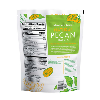 Member's Mark Natural Pecan Halves - 32 oz (907g)