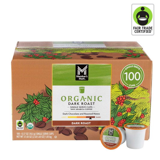 Member's Mark Organic Dark Roast Pods (K-Cup) - 100 ct