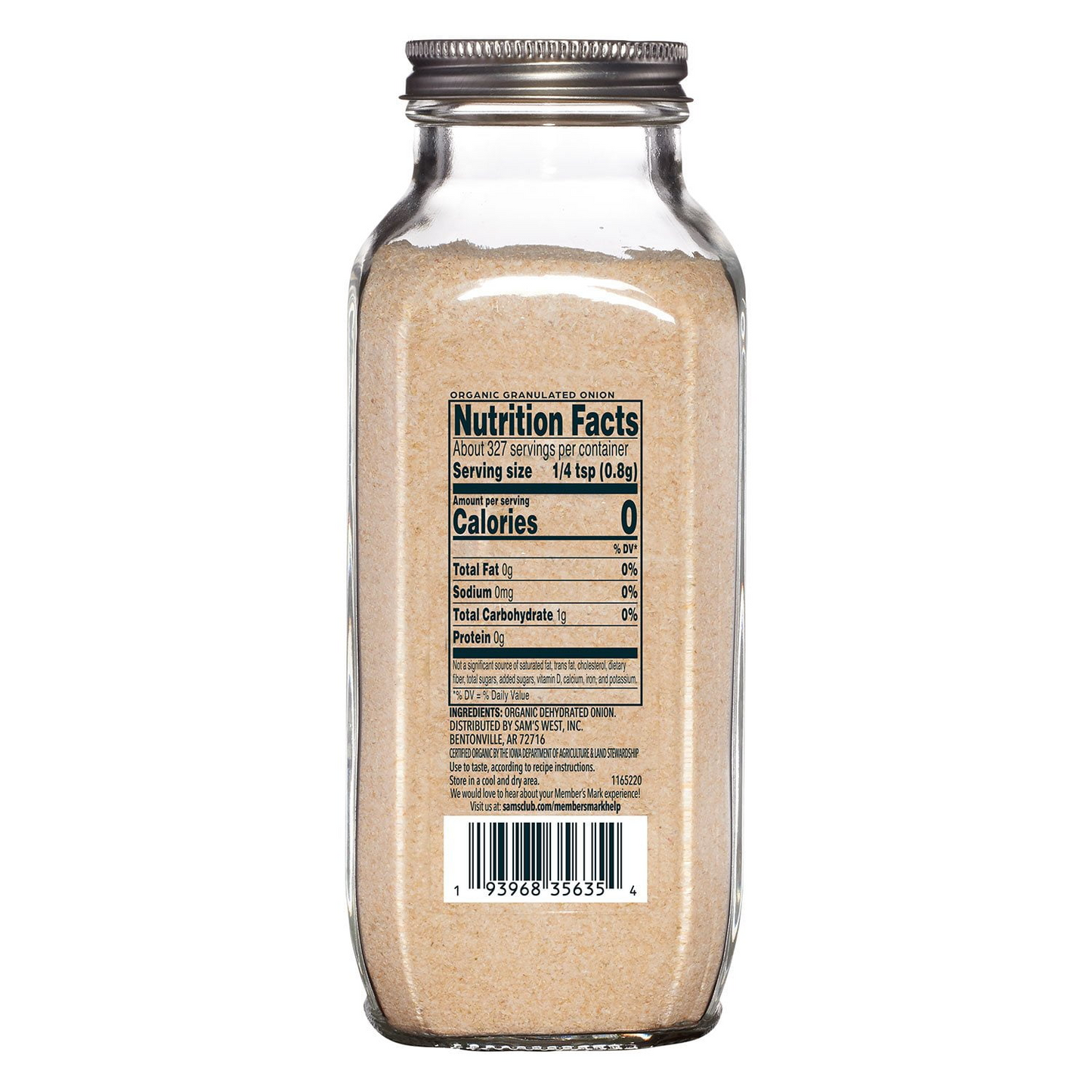 Member's Mark Organic Granulated Onion Powder - 9.25 oz