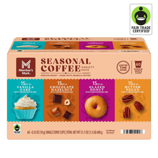 Member's Mark Seasonal Medium Roast Variety Pack Pods (K-Cup) - 60 ct