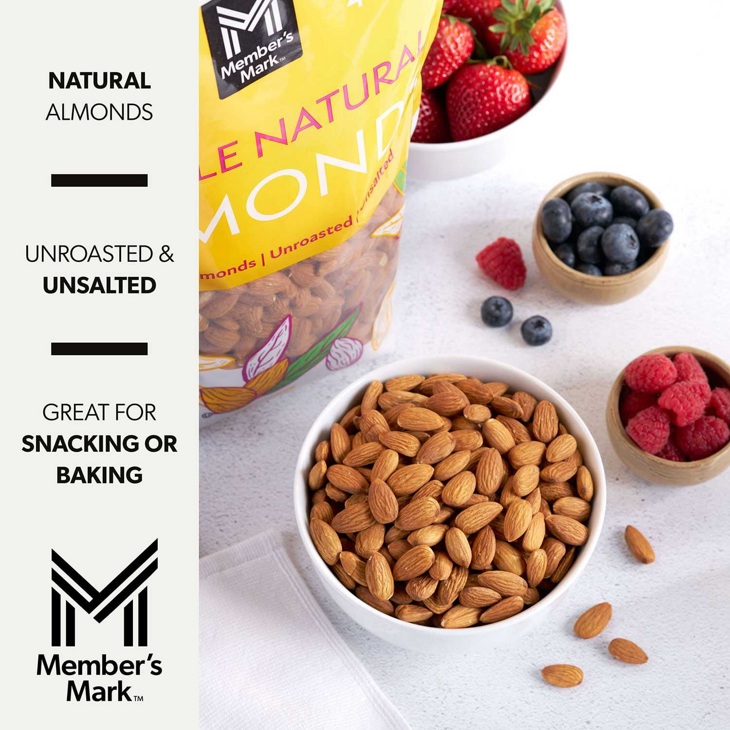 Member's Mark 멤버스 마크 내추럴 홀 아몬드 - 48 oz (1361g)