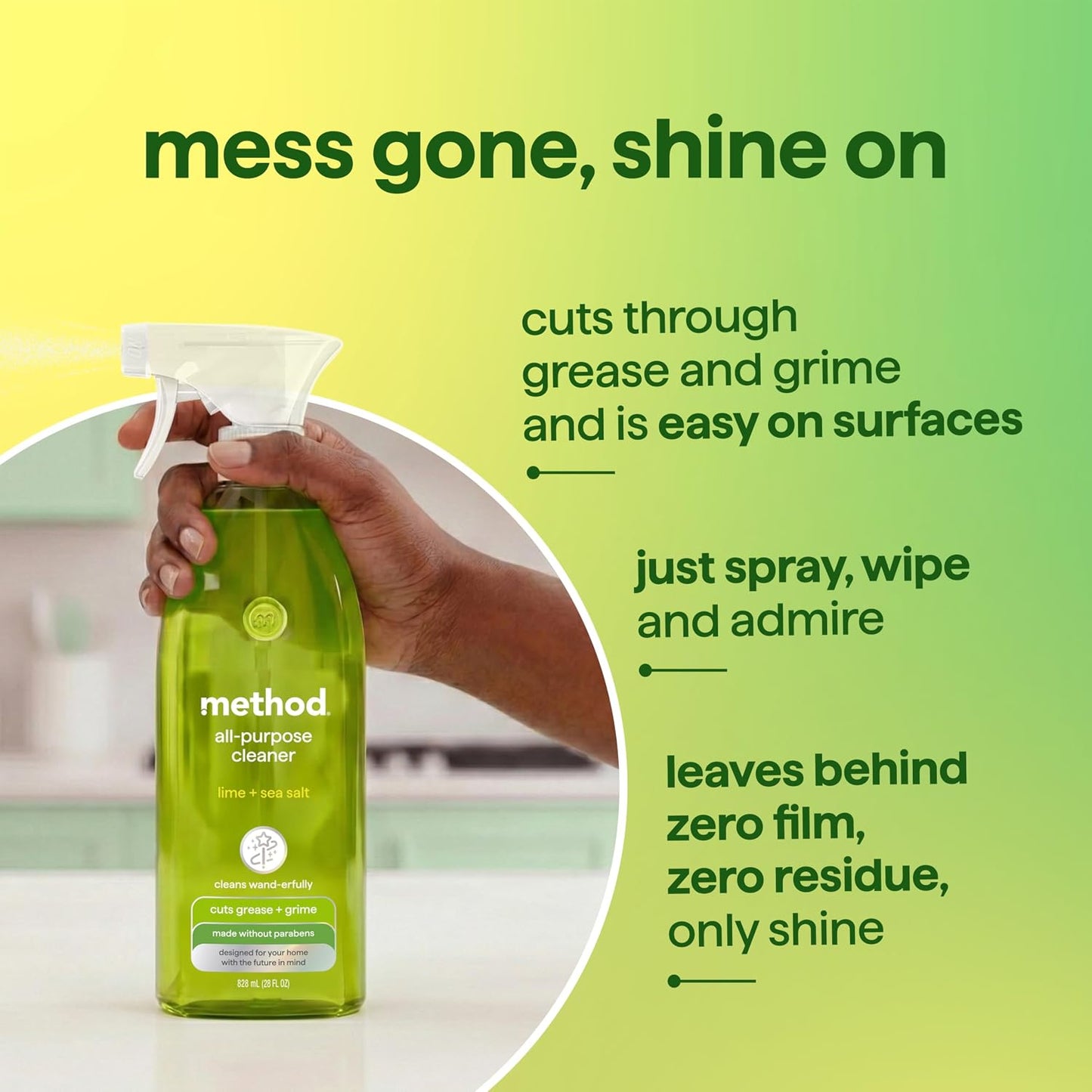 method All-Purpose Cleaner Spray - Lime + Sea Salt - 28 fl oz (828mL)