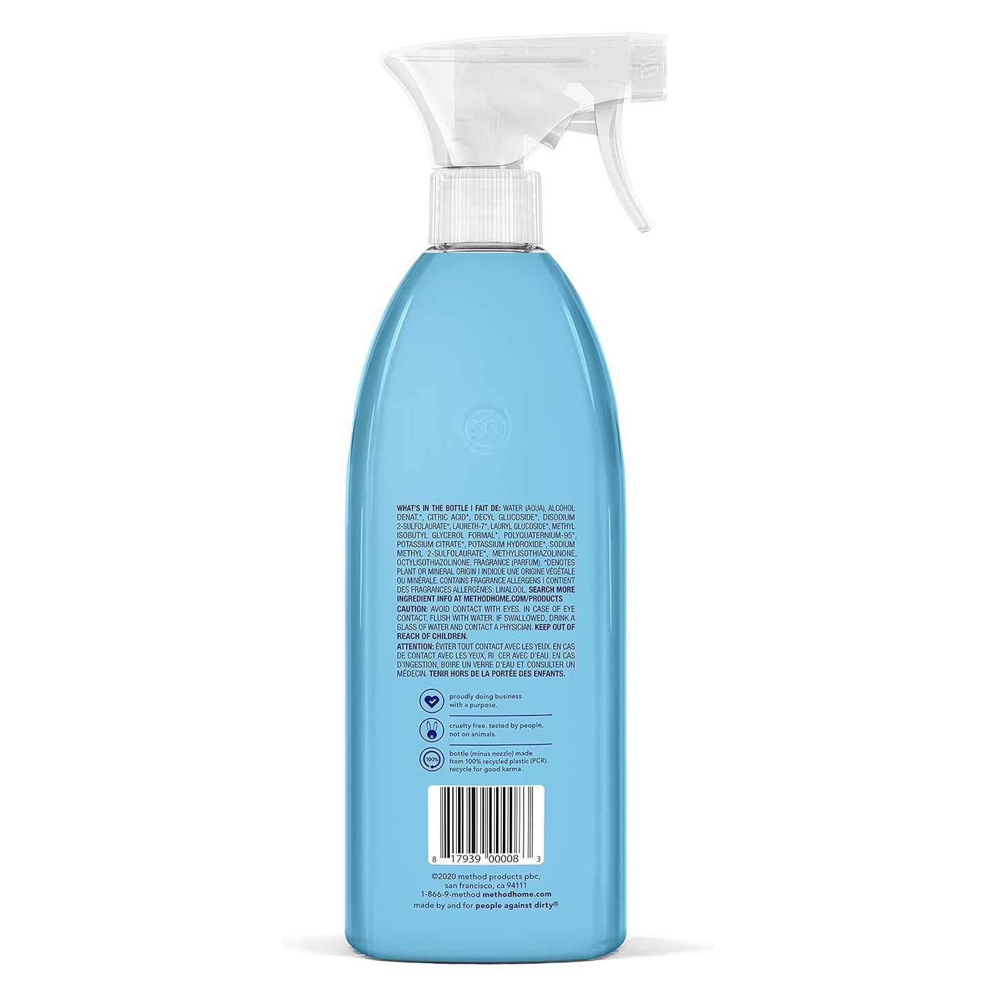 method Bathroom Cleaner - Eucalyptus Mint - 28 fl oz (828mL) × 4 Bottles