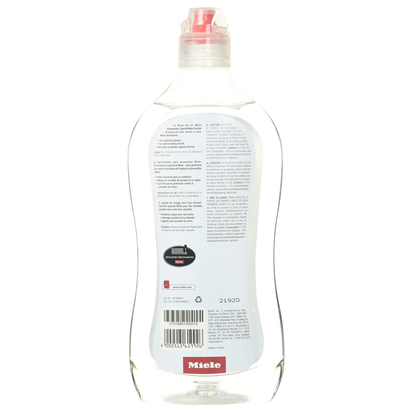 Miele 밀레 린스 에이드 - 오리지널 - 503mL (17 fl oz)