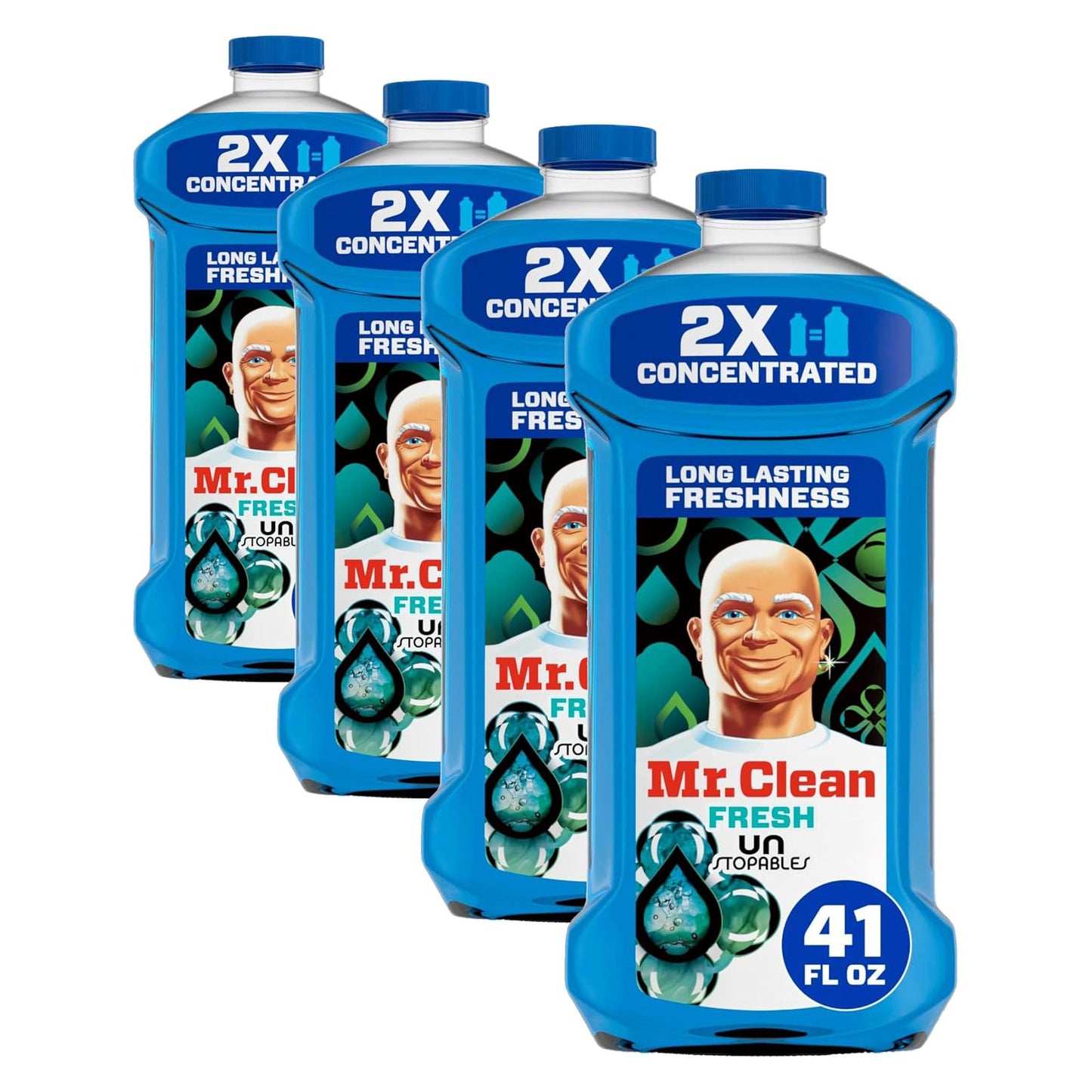 Mr. Clean 미스터 클린 언스토퍼블 다목적 세정제 - 프레시 - 1213mL (41 fl oz) × 4개