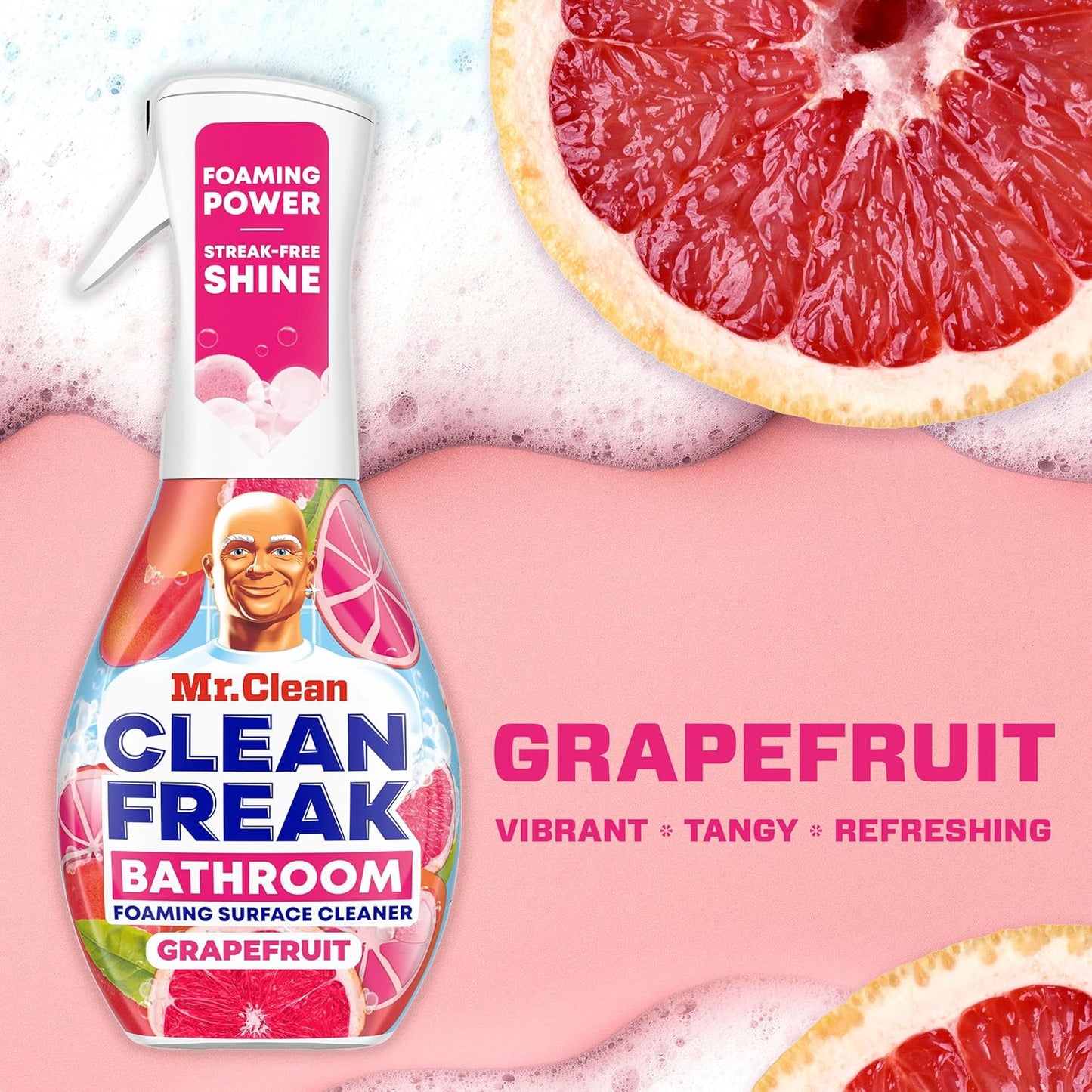 Mr. Clean 미스터 클린 클린 프릭 폼 욕실 클리너 스타터 키트+리필 - 프레시 - 473mL (16 fl oz) × 4개