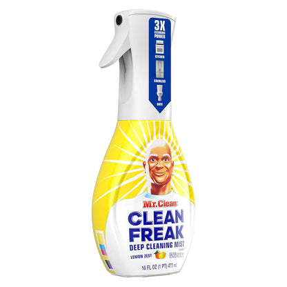Mr. Clean - Clean Freak - Multi-Purpose Cleaner Starter Kit and Refill Bundle - Lemon - 16 fl oz (473mL) × 4 Bottles