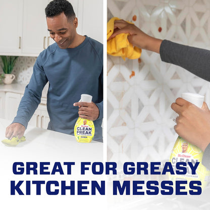 Mr. Clean - Clean Freak - Multi-Purpose Cleaner Starter Kit and Refill Bundle - Lemon - 16 fl oz (473mL) × 4 Bottles
