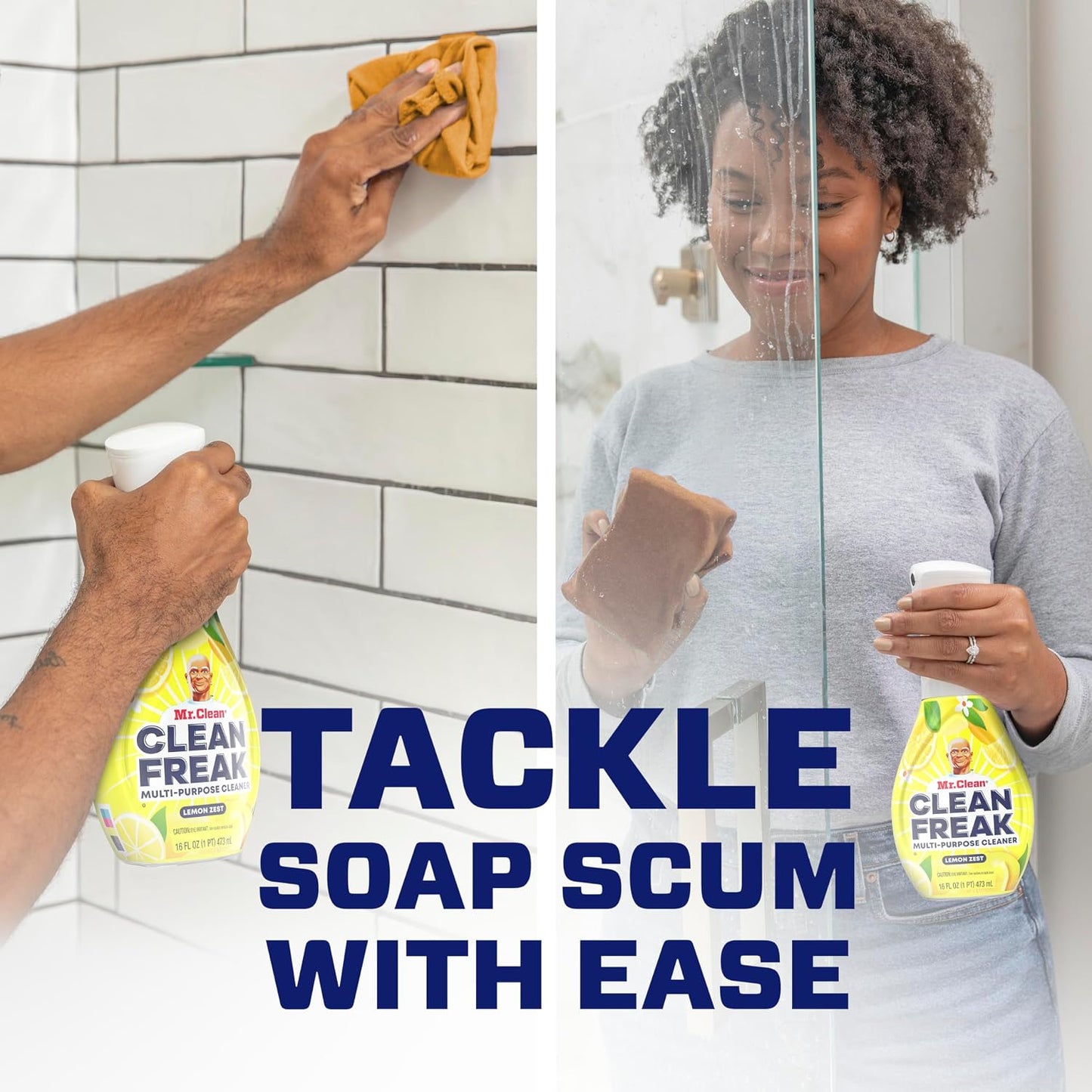 Mr. Clean - Clean Freak - Multi-Purpose Cleaner Starter Kit and Refill Bundle - Lemon - 16 fl oz (473mL) × 4 Bottles