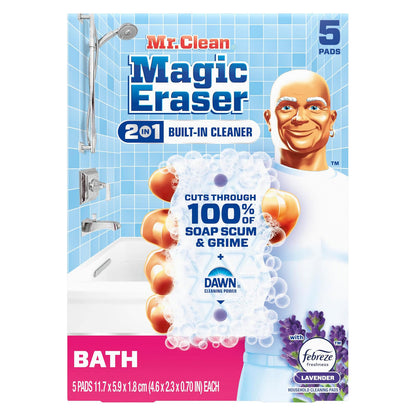 Mr. Clean Magic Eraser Sponge - Lavender - 5 Sponges