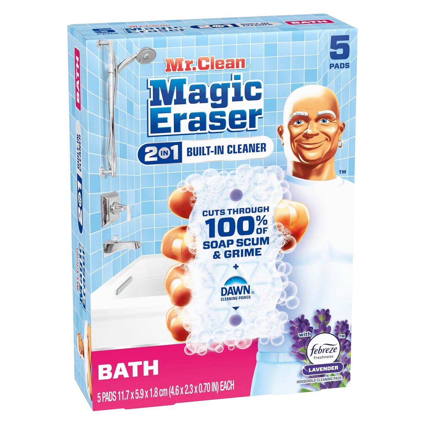 Mr. Clean Magic Eraser Sponge - Lavender - 5 Sponges