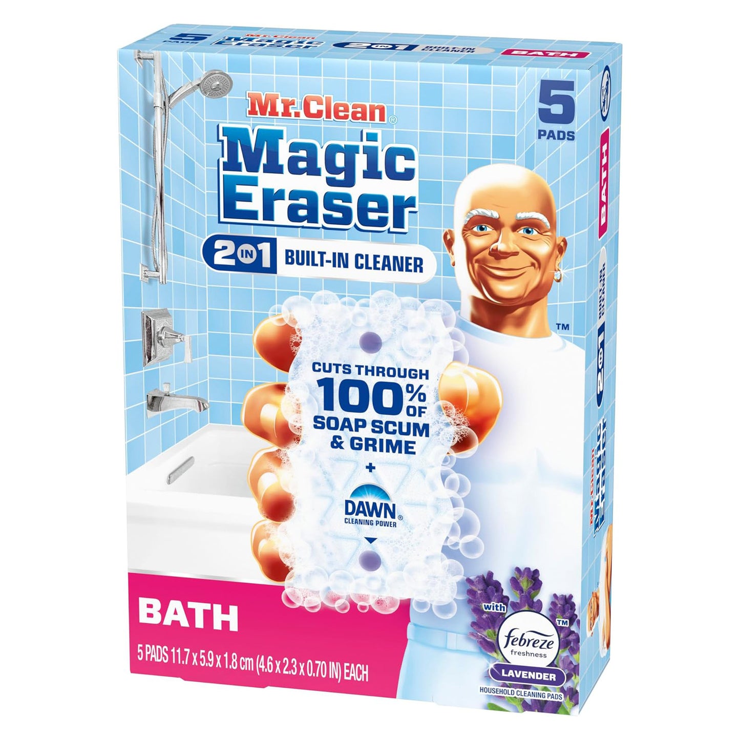 Mr. Clean Magic Eraser Sponge - Lavender - 5 Sponges