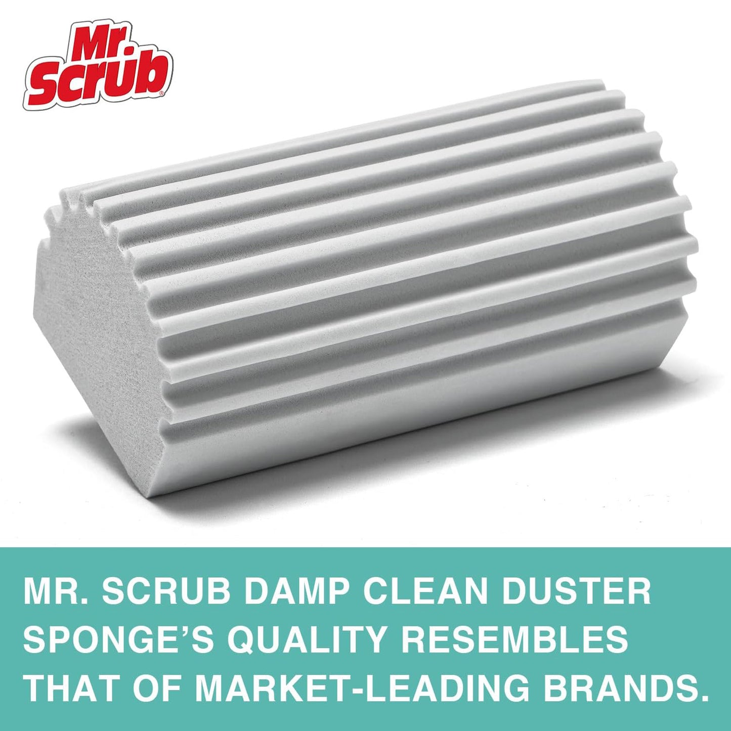 MR. SCRUB Damp Dusting Sponge Duster - 4 Sponges