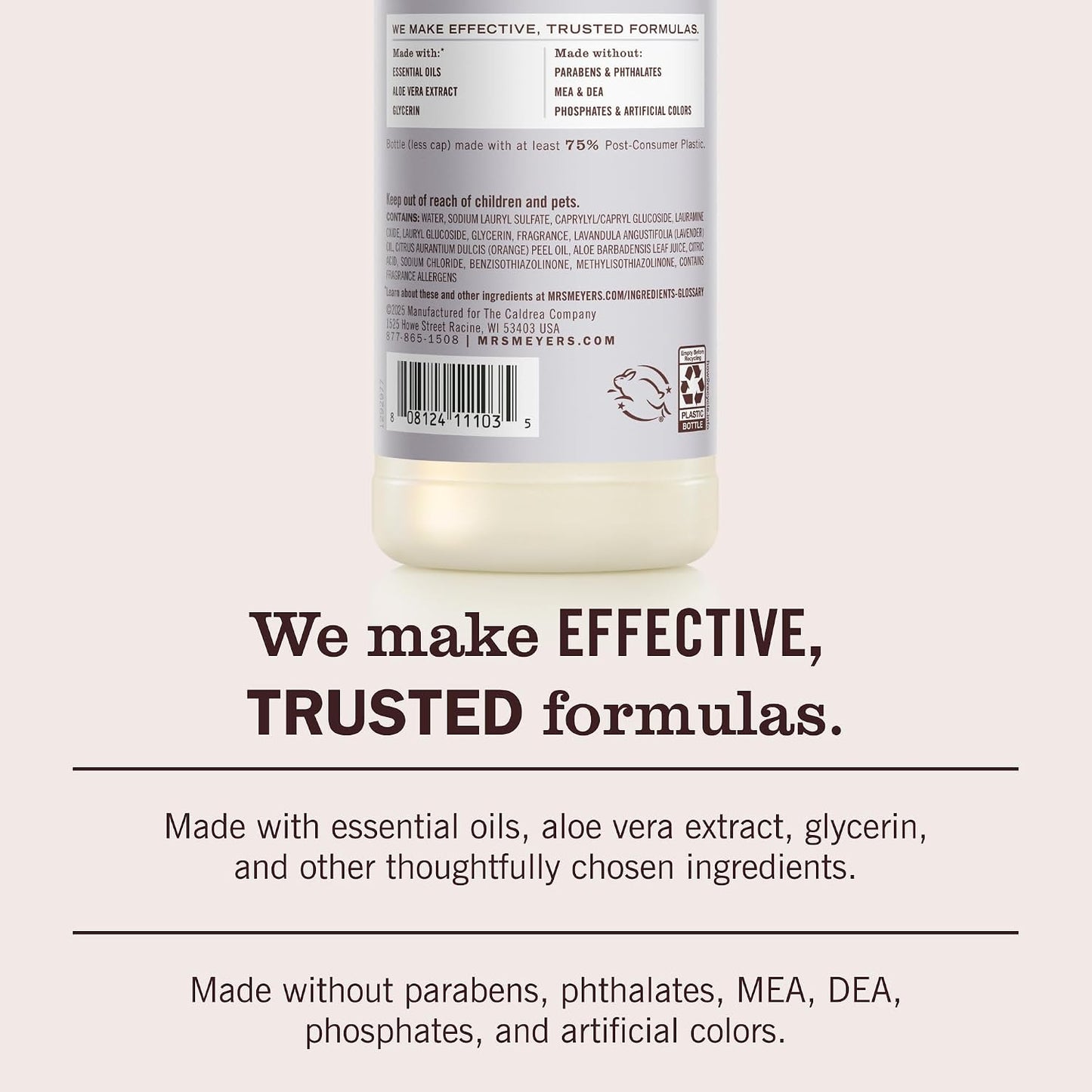 Mrs. Meyer's 미세스 마이어스 주방세제 - 라벤더 - 473mL (16 fl oz) × 3개