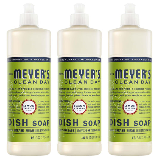 Mrs. Meyer's 미세스 마이어스 주방세제 - 레몬 버베나 - 473mL (16 fl oz) × 3개