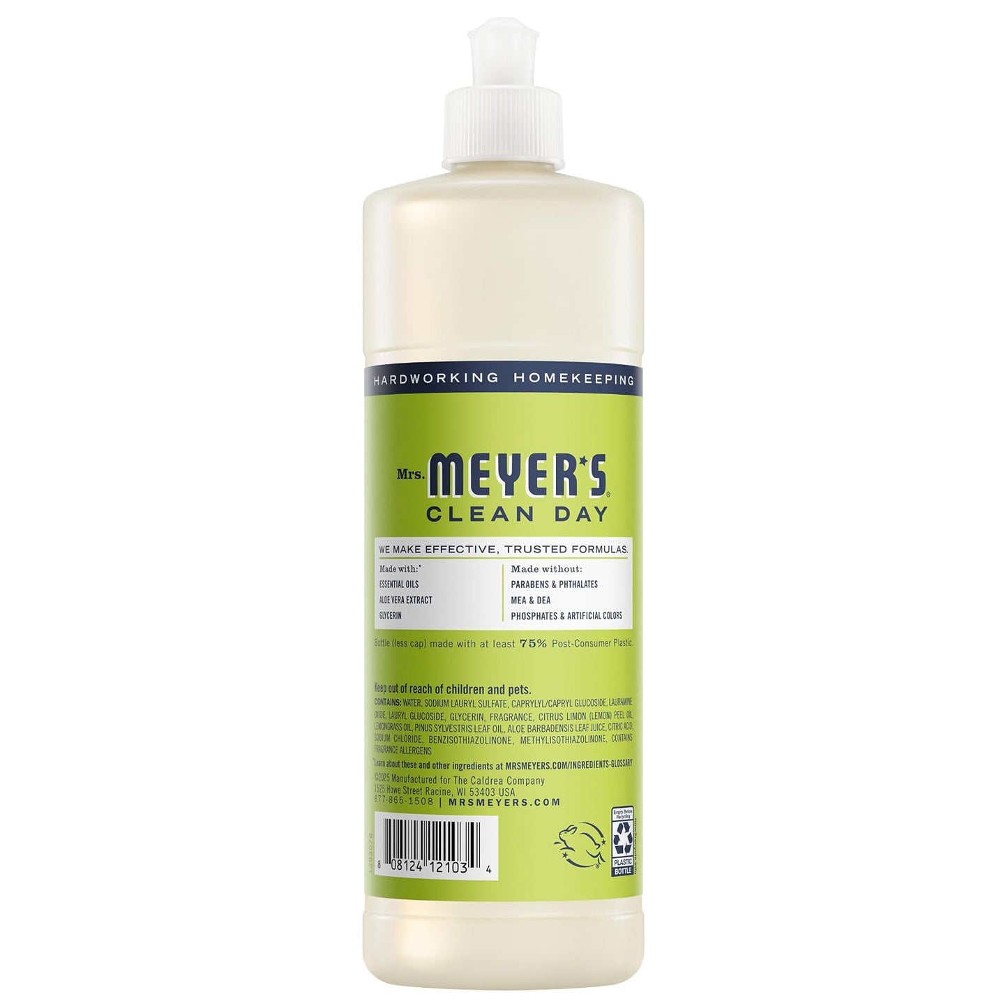 Mrs. Meyer's Clean Day Liquid Dish Soap - Lemon Verbena - 16 fl oz (473mL) × 3 Bottles