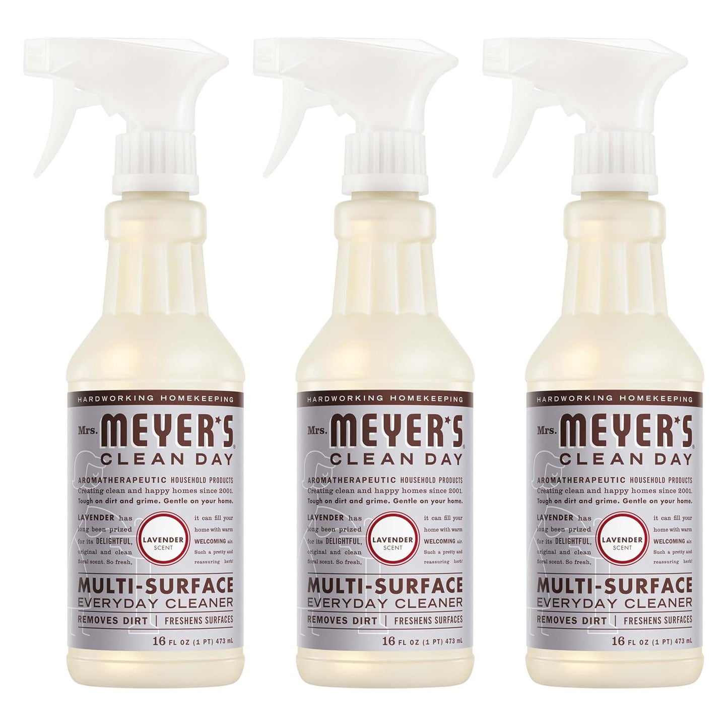 Mrs. Meyer's 미세스 마이어스 다목적 세정제 - 라벤더 - 473mL (16 fl oz) × 3개