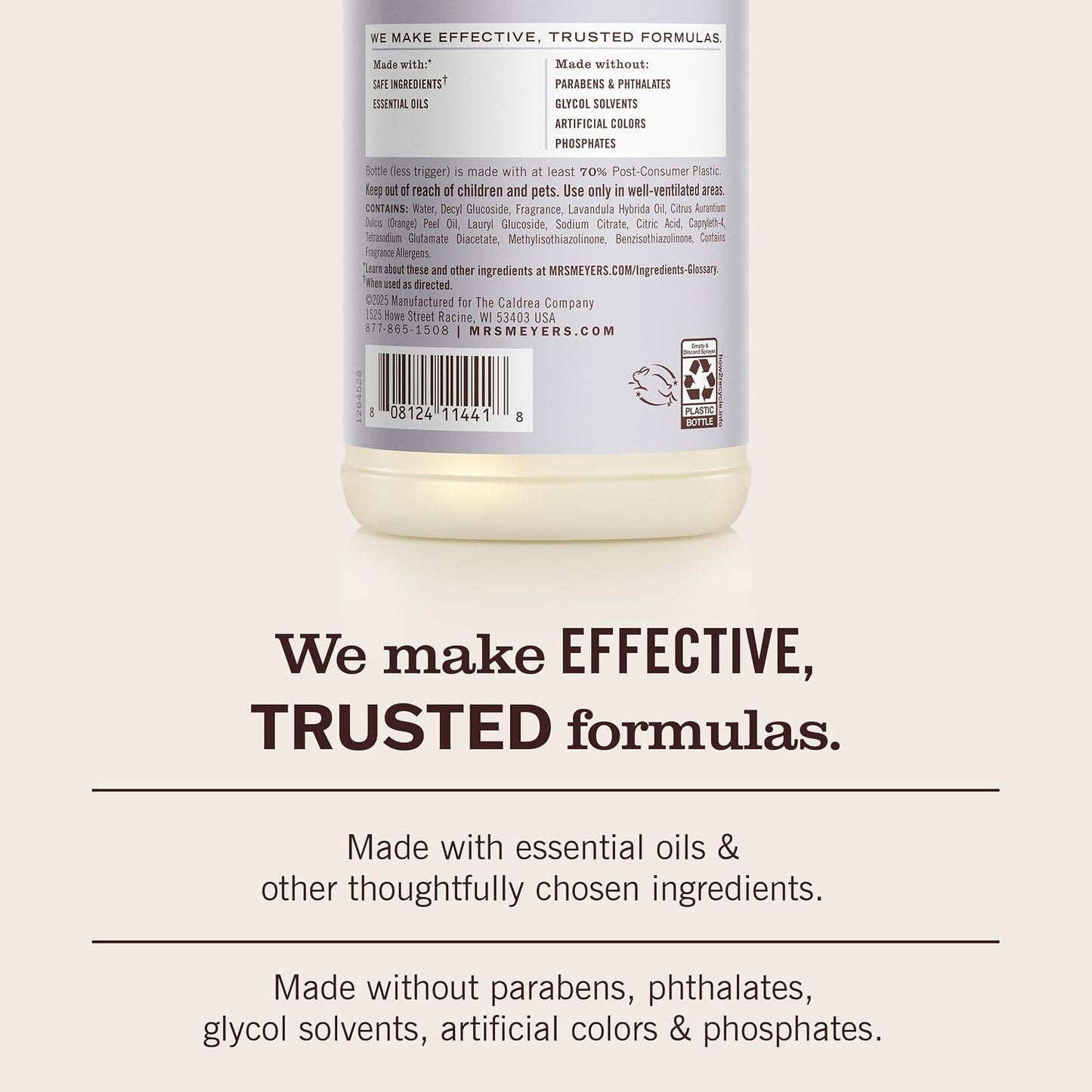 Mrs. Meyer's 미세스 마이어스 다목적 세정제 - 라벤더 - 473mL (16 fl oz) × 3개