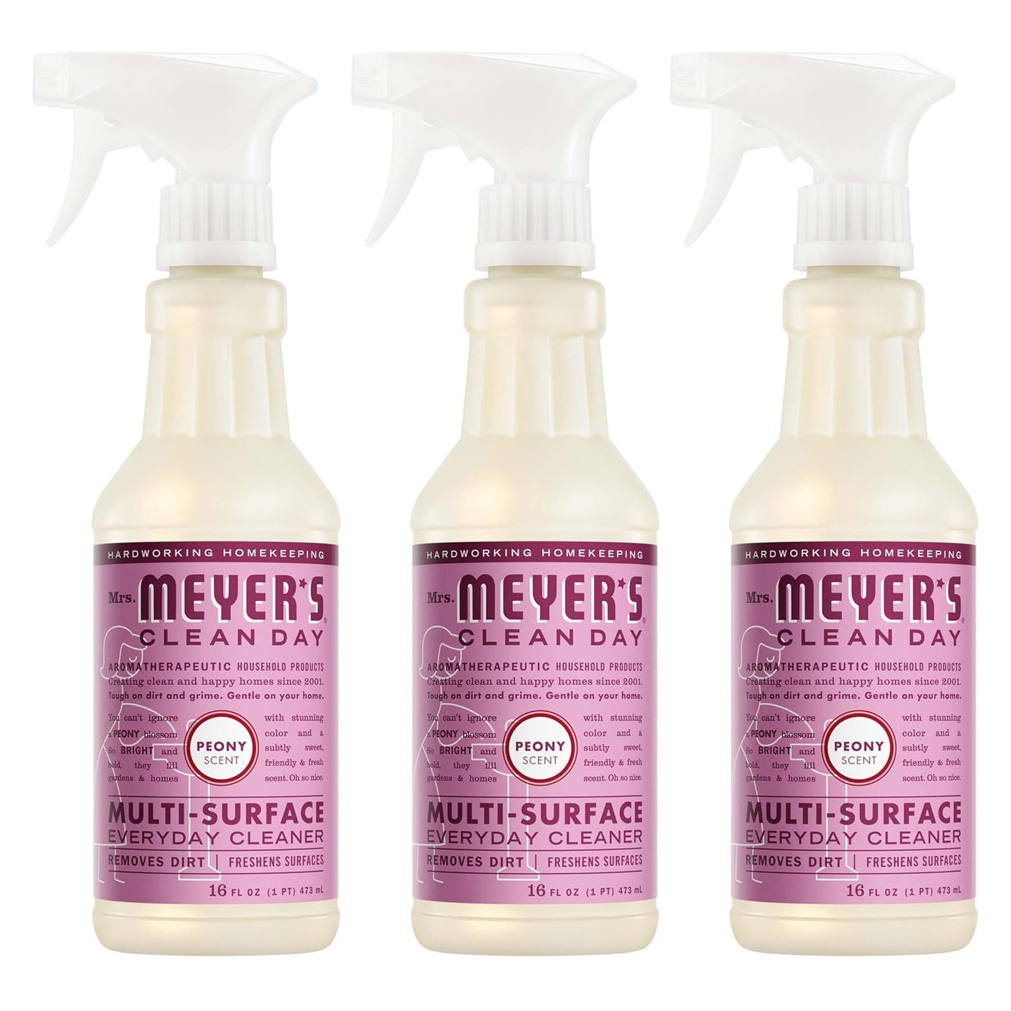 Mrs. Meyer's 미세스 마이어스 다목적 세정제 - 피오니 - 473mL (16 fl oz) × 3개
