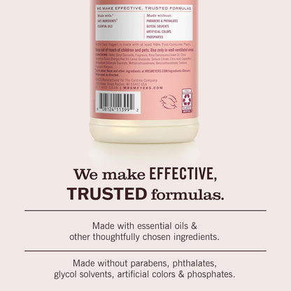 Mrs. Meyer's 미세스 마이어스 다목적 세정제 - 로즈 - 473mL (16 fl oz) × 3개
