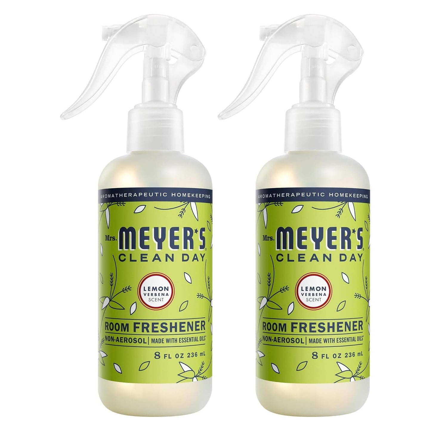 Mrs. Meyer's Air Freshener - Lemon Verbena - 8 fl oz (237mL) × 2 Bottles