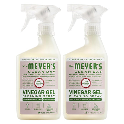 Mrs. Meyer's Clean Day Vinegar Gel Cleaning Spray - Apple Blossom - 16 fl oz (473mL) × 2 Bottles