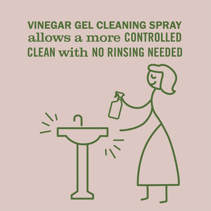 Mrs. Meyer's Clean Day Vinegar Gel Cleaning Spray - Apple Blossom - 16 fl oz (473mL) × 2 Bottles