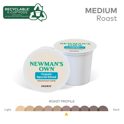 Newman's Own 뉴먼스 오운 유기농 스페셜 블렌드 미디엄 로스트 팟 (K-컵) - 80개입