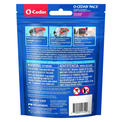 O-Cedar Pacs Hard Floor Cleaner - Lavender - 10 Pacs
