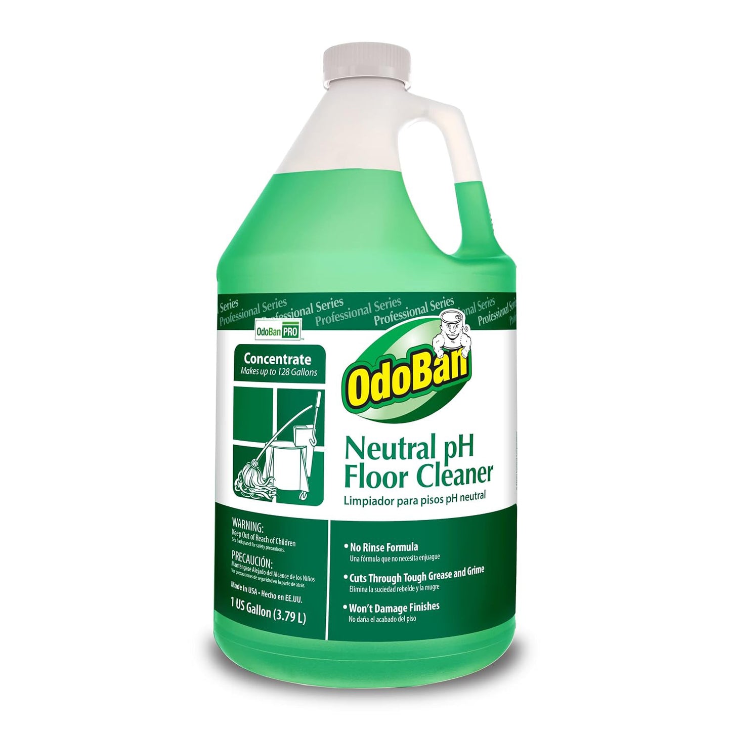 OdoBan 오도반 프로페셔널 중성 바닥 클리너 (헹굼 불필요) - 3785mL (128 fl oz)