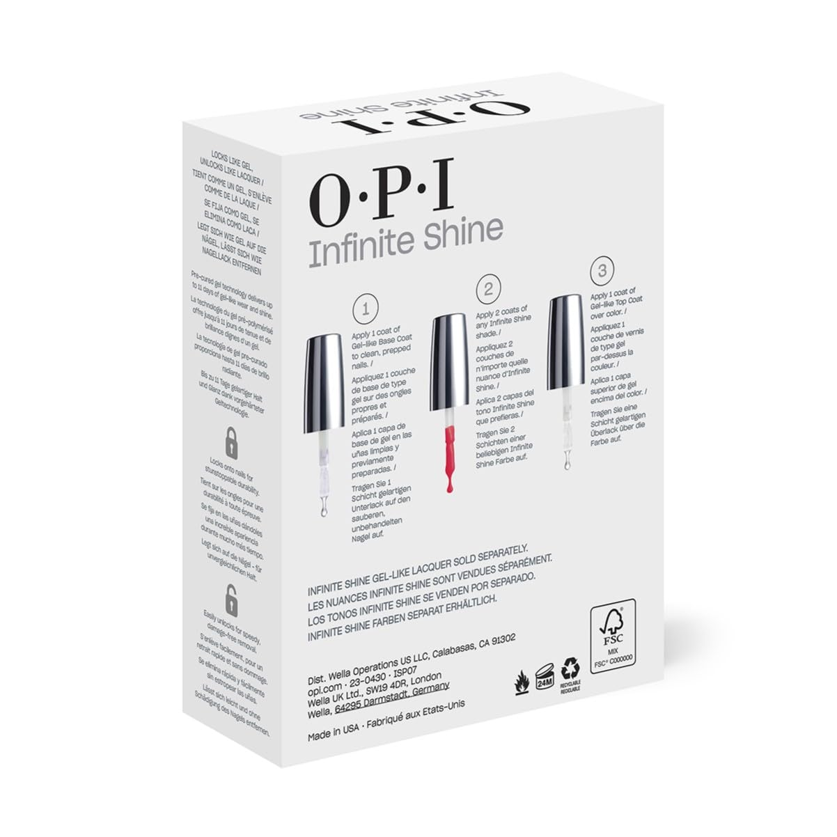 OPI Infinite Shine Duo Pack — Base Coat + Gloss Top Coat Set (2 × 15 mL, IS-DUO)