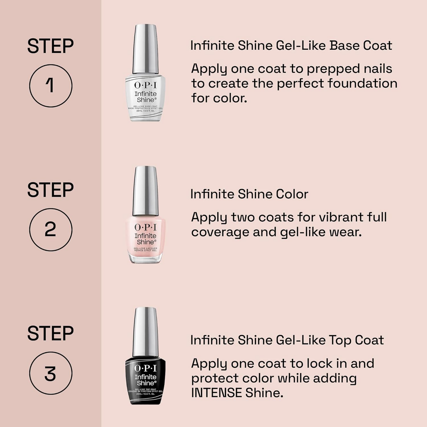 OPI Infinite Shine Duo Pack — Base Coat + Gloss Top Coat Set (2 × 15 mL, IS-DUO)