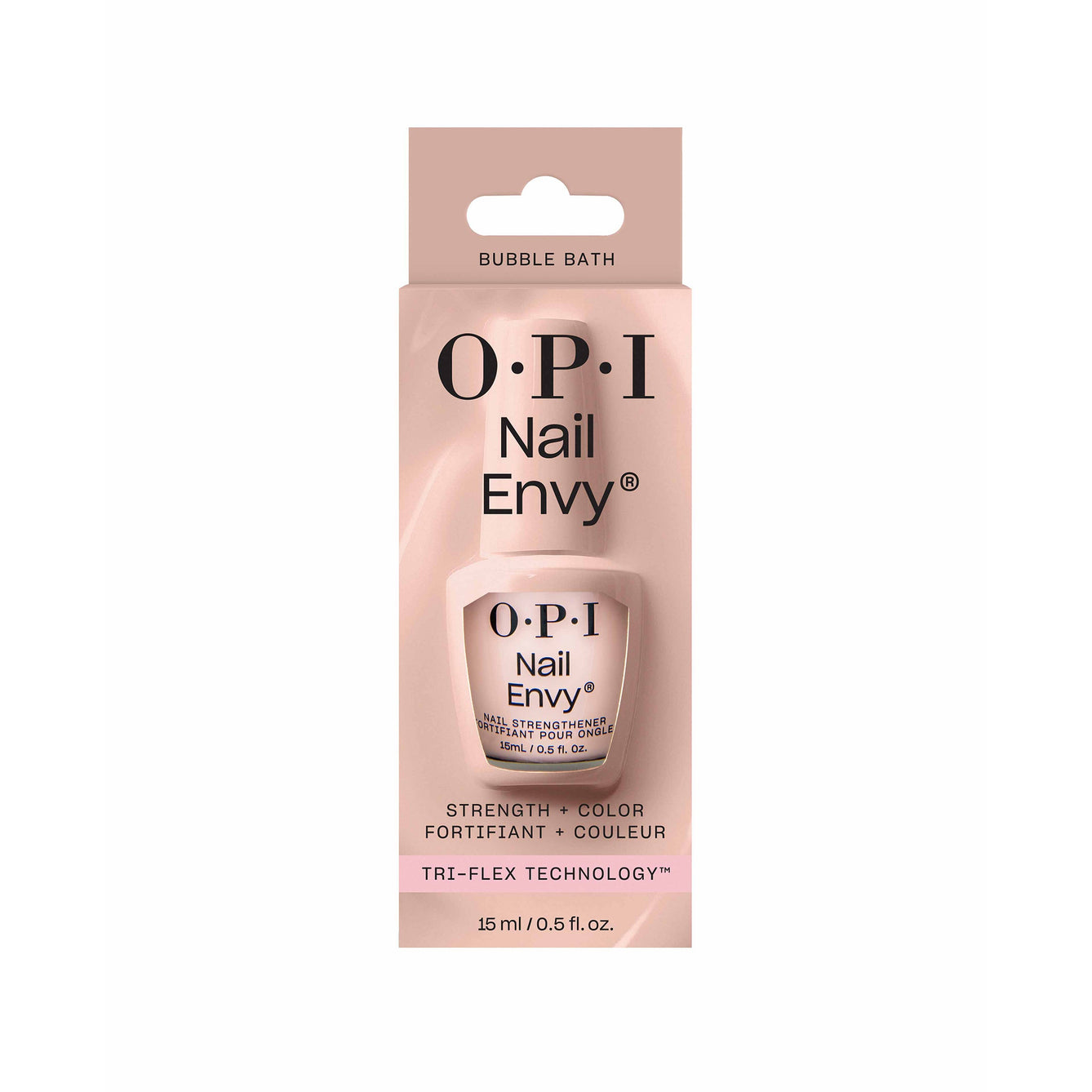 OPI Nail Envy Bubble Bath Nail Strengthener — Sheer Pale Pink Strengthening Treatment (15 mL, NT222)