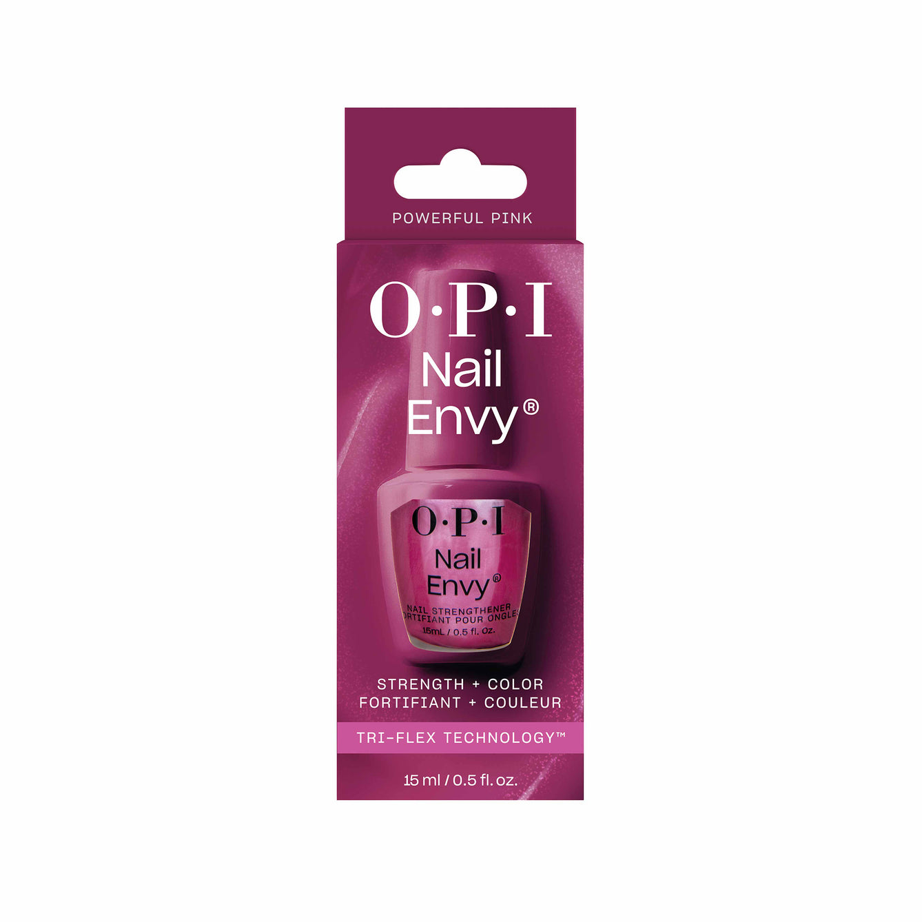 OPI 오피아이 네일 엔비 파워풀 핑크 손톱영양제 — 미디엄 핑크 강화 트리트먼트 (15mL, NT229)