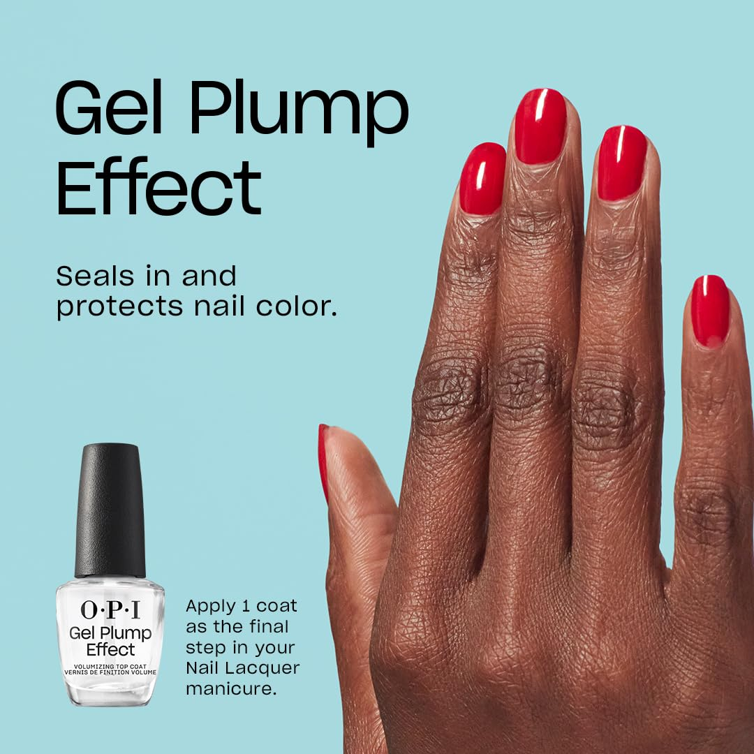 OPI Plumping Top Coat — Dimensional Gel-Like Finish (15 mL, NTT36)