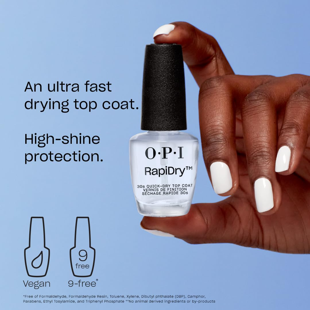 OPI 오피아이 래피드라이 탑 코트 — 60초 빠른 건조 마감 (15mL, NTT74)