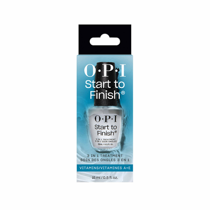 OPI 오피아이 스타트 투 피니시 3-in-1 트리트먼트 — 베이스 코트 + 강화제 + 탑 코트 (15mL, NTT71)