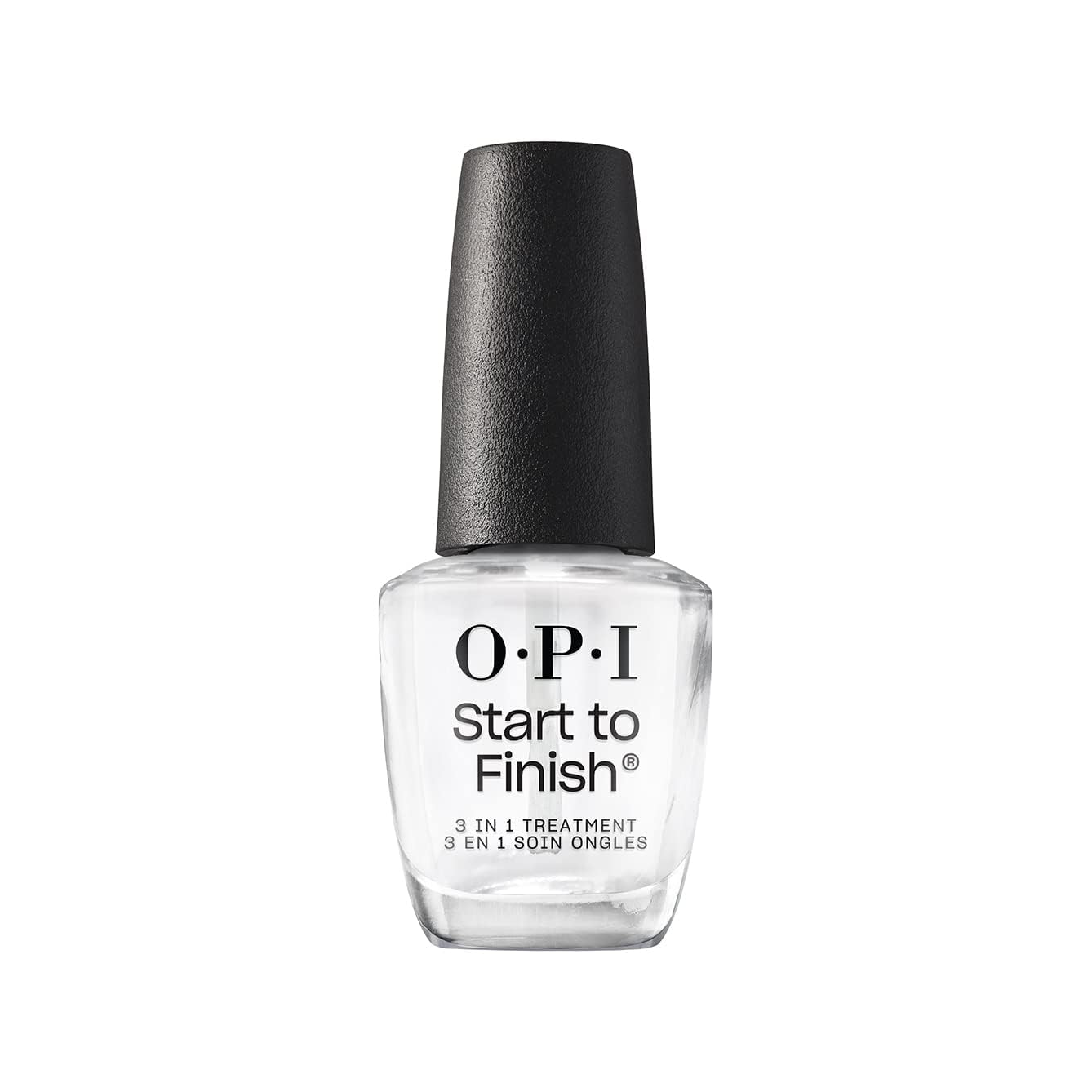 OPI 오피아이 스타트 투 피니시 3-in-1 트리트먼트 — 베이스 코트 + 강화제 + 탑 코트 (15mL, NTT71)