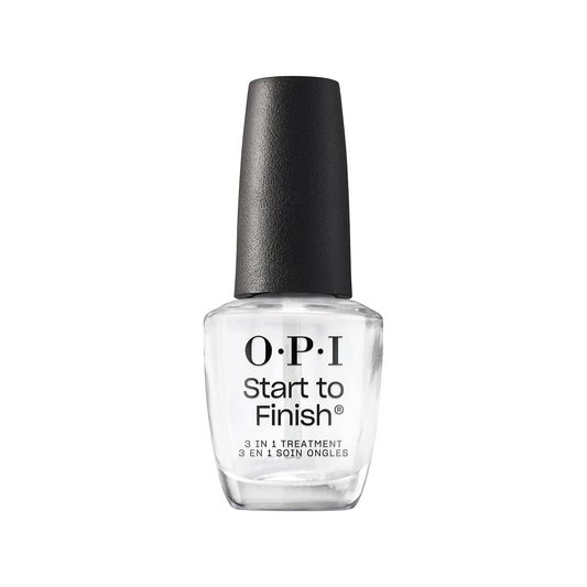 OPI Start to Finish 3-in-1 Treatment — Base Coat + Strengthener + Top Coat (15 mL, NTT71)
