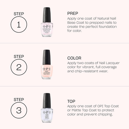 OPI Top Coat — Classic High-Gloss Finish (15 mL, NTT30)