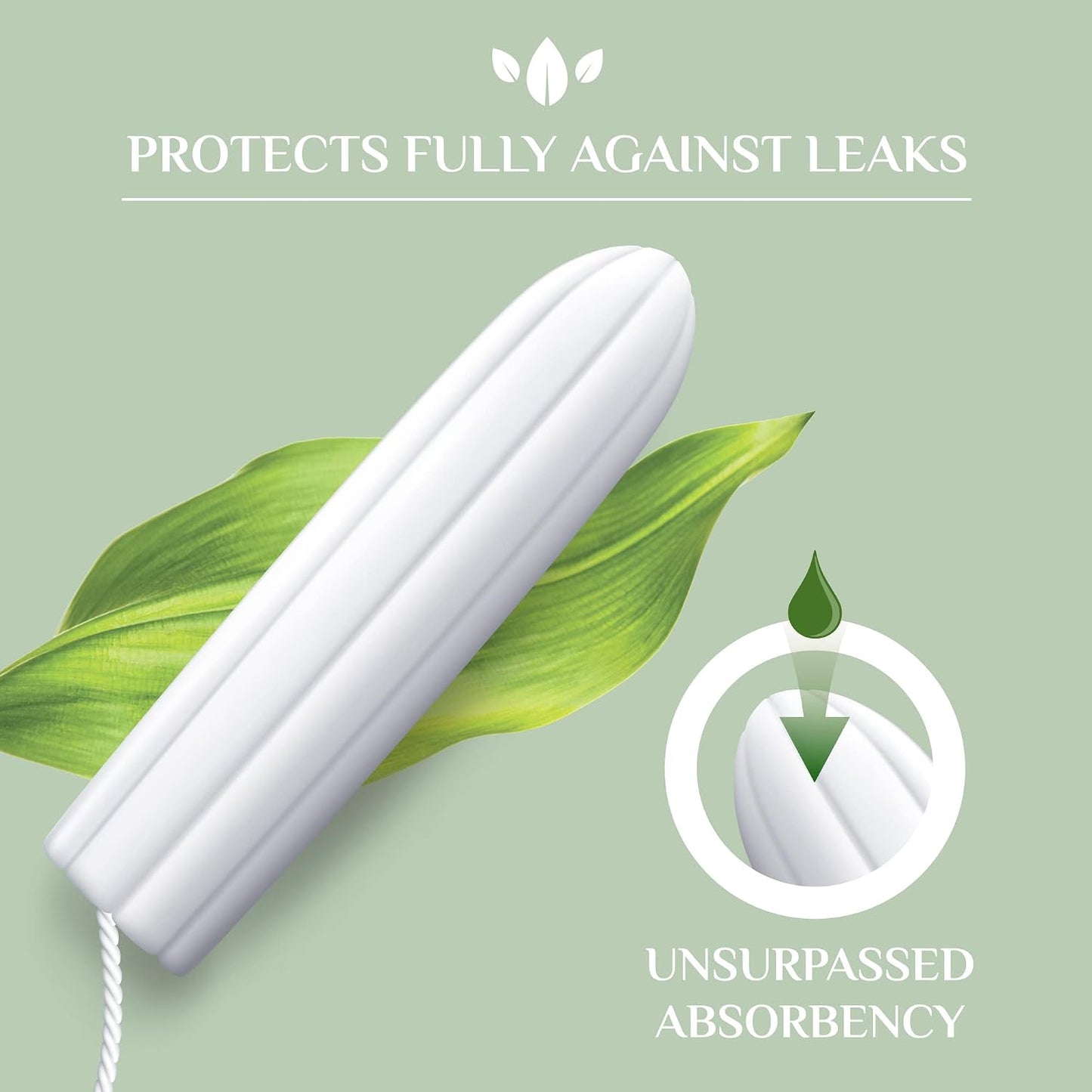 Organyc Certified Organic Cotton Tampons - Super Absorbency - No Applicator - 16 Count