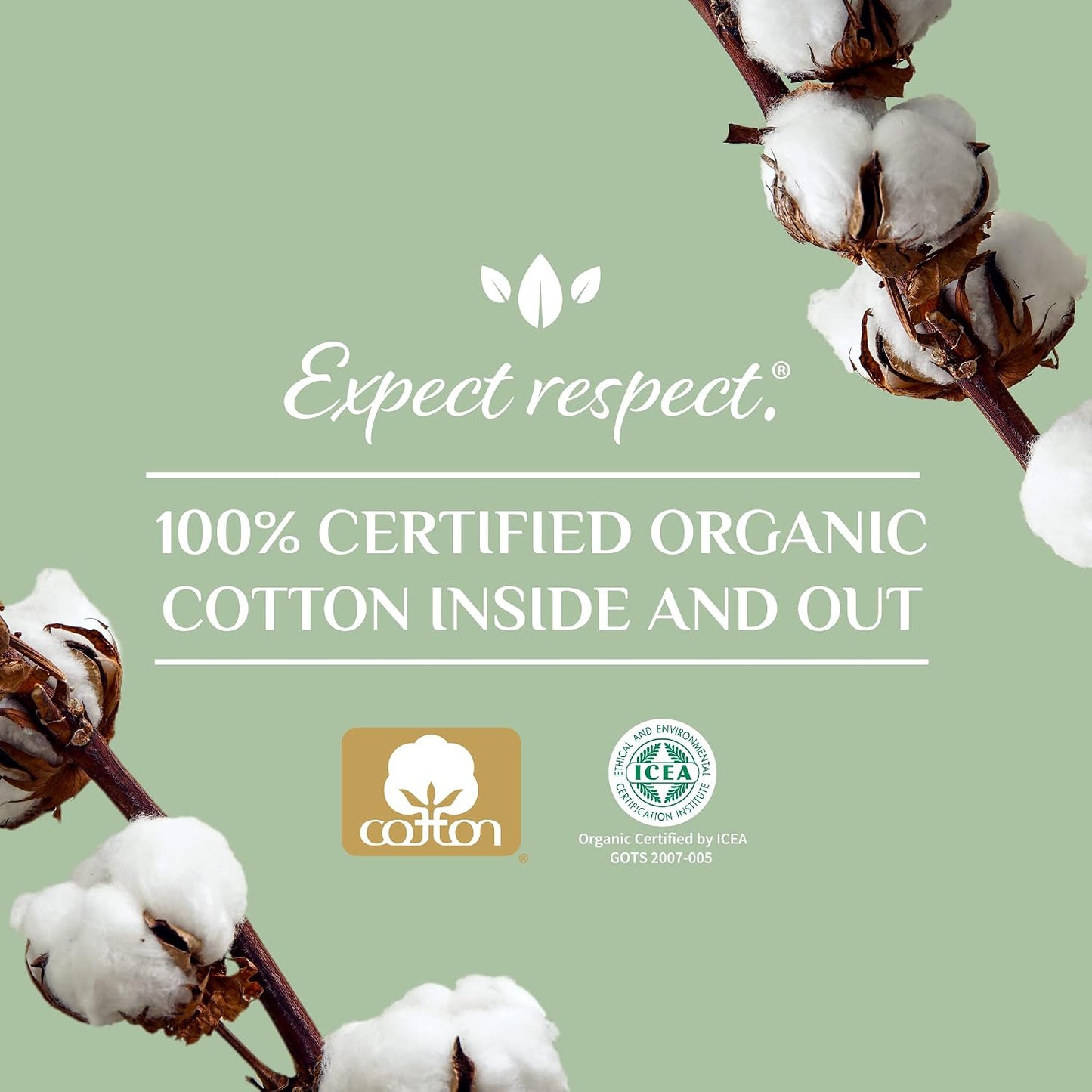 Organyc Certified Organic Cotton Tampons - Super Absorbency - No Applicator - 16 Count