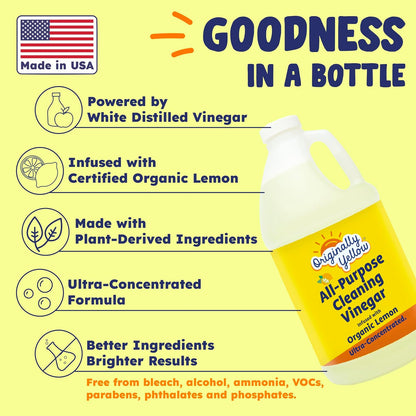 Originally Yellow Lemon Cleaning Vinegar - 64 fl oz (1893mL)