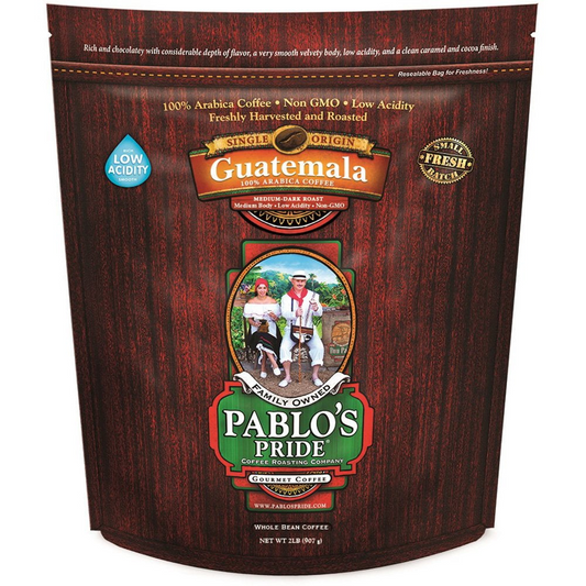 Pablo's Pride Guatemala Medium-Dark Roast Whole Bean Coffee - 32 oz (907g)